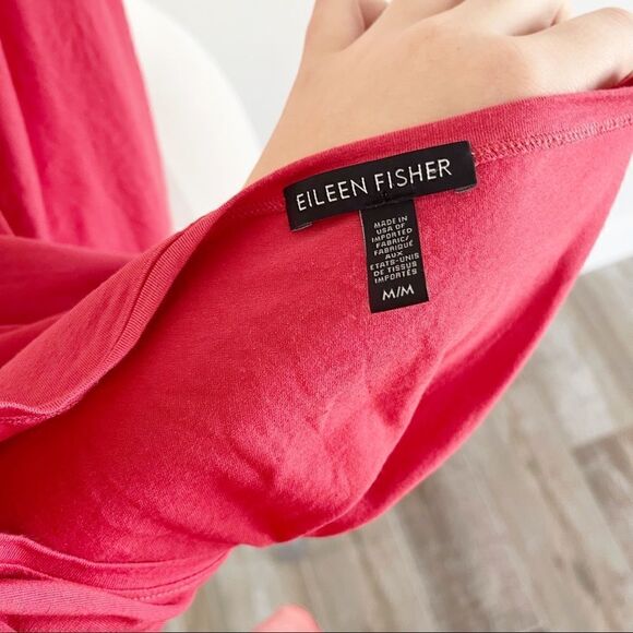 Eileen Fisher Orange Modal Pullover Blouse Top Med - Picture 8 of 8